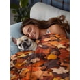 thumbnail image 3 of Twin Flat Sheet 66"x96", Maple Leaf Autumn Soft Lightweight Bedding Flat Sheets Only, Farmhouse Fall Botanical Leaves Brushed Microfiber Top Bed Sheet, Breathable StainResistant Bedsheets, 3 of 9