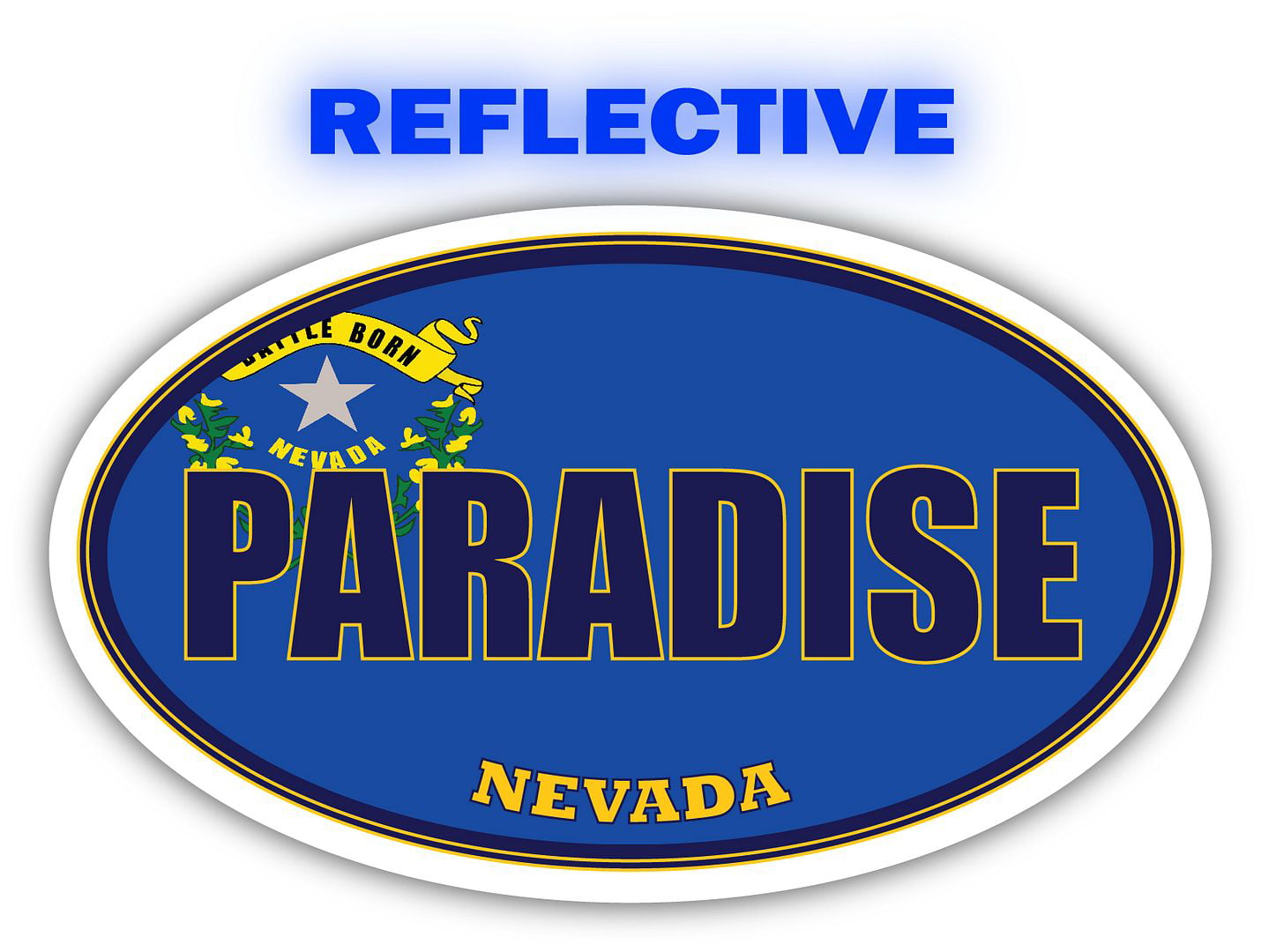 Nevada US State USA America Oval Car Bumper Window Sticker Decal 6"X4" 