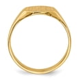 thumbnail image 2 of Real 14kt Yellow Gold Signet Ring 7.5mmx6mm Solid Back Size: 3; for Adults and Teens; for Women and Men, 2 of 5