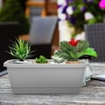 thumbnail image 1 of Milisten Balcony Flower Planter Grey Plastic Planting Container for Garden 1Pcs, 1 of 6