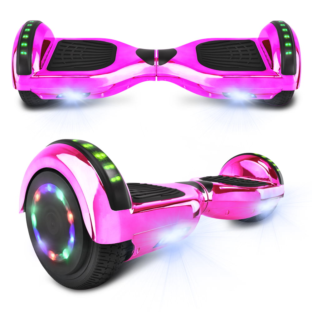 CHO POWER SPORTS Hoverboard Electric Self Balancing Scooter 6.5 Wheel with Built in Bluetooth Speaker LED Side Lights Kids Gift Safety Certified 