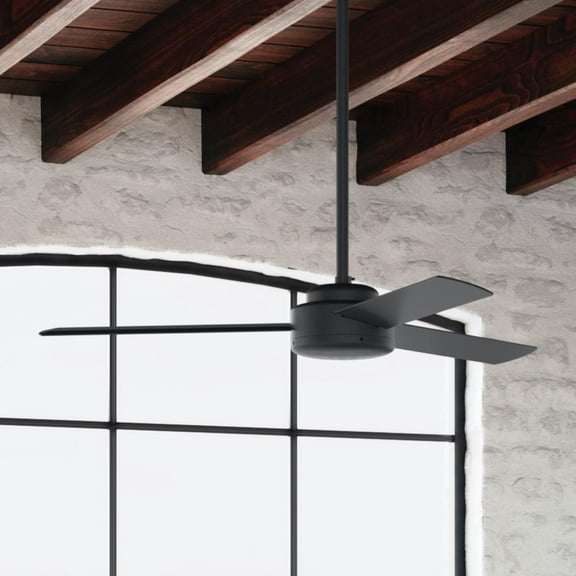 Restored Hunter Fan 52 inch Contemporary Matte Black Finish Indoor Ceiling Fan with 3 Blades (Refurbished)