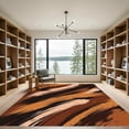 thumbnail image 2 of ODIKA 4'x6' Machine Washable Non-Slip Area Rug, Abstract Burnt Orange High Traffic Rug, Brown, 1158352, 2 of 7