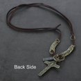 thumbnail image 5 of Religious Jesus Cross Necklace Saint Benedict Medal Pendant Necklace for Men Women Leather Rope Black Beads Chain Jewelry Gift, 5 of 5