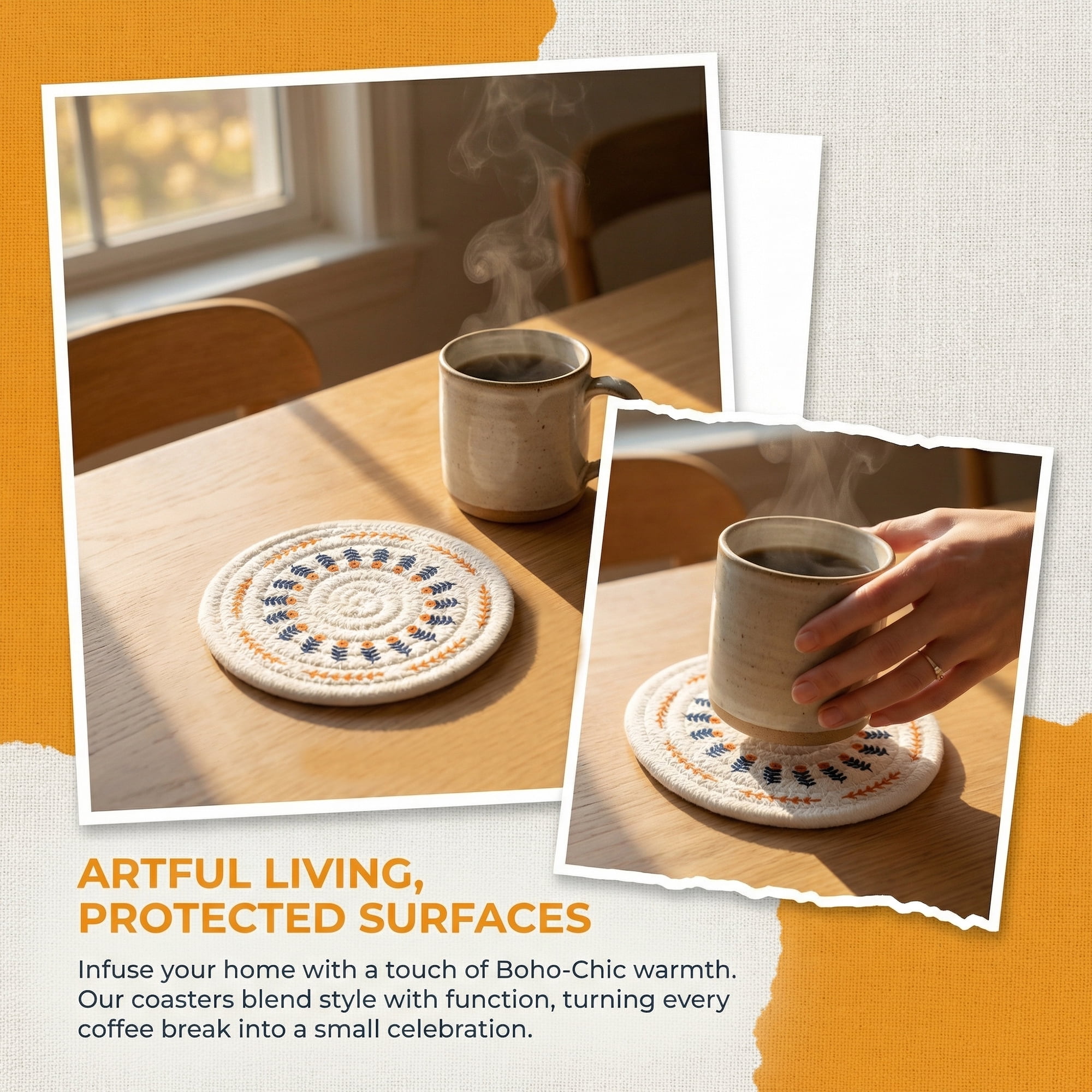 Unique Bargains Round Pot Holders Heat Resistant Non Slip Hot Pads for Cooking 4.72in 1Pcs