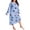 BBlue, variant on Women's Large Long Sleeve Cotton Nightgown & Sleepshirt, Blue