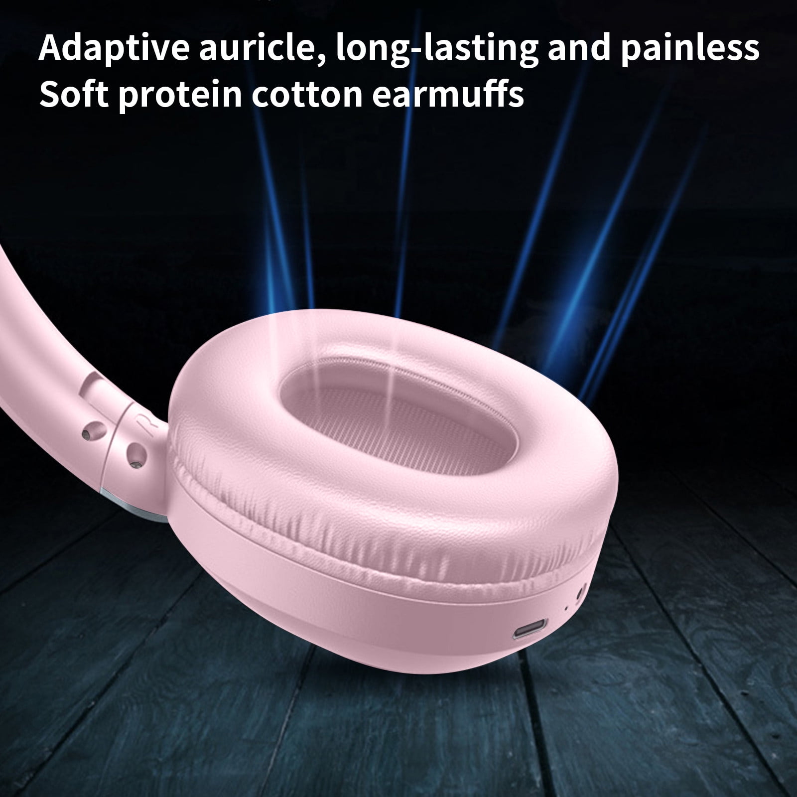 Wireless Headphones Over Ear, 70H Playtime Headphone Wireless Bluetooth 5.1,3EQ Modes & HiFi Stereo Bluetooth Headset with Deep Bass, Foldable Lightweight Headphones with Microphone for Travel/Work