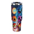 thumbnail image 2 of Demon Geometry Dash Car Cup Tumbler with Handle & Straw 40Oz Cupholder Water Bottle Insulated Stainless Steel Cup, 2 of 8