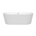 thumbnail image 3 of Carissa 67 Inch Freestanding Bathtub in White with Polished Chrome Drain and Overflow Trim, 3 of 8
