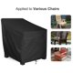 thumbnail image 5 of Fundas impermeables para muebles de patio, fundas para sillas de jardín para exteriores, se adaptan hasta 38 pulgadas de ancho x 31 pulgadas de profundidad x 29 pulgadas de alto, 1 paquete, 5 of 5