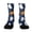 414#Blue, variant on Unisex Graffiti Halloween Print Mid Calf Socks Elastic Ribbed Cuff Socks Comfort Fit 1 Pair