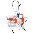thumbnail image 1 of Modern Apron Woman Sketch in Polka Dots Swimwear with Vintage Car Sexy Summer Beach Artwork, Unisex Kitchen Bib Apron with Adjustable Neck for Cooking Baking Gardening, Vermilion Blue, by Ambesonne, 1 of 3