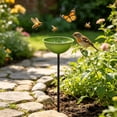 thumbnail image 4 of MMJ Garden Stake Metal Flower Bird Bath Feeder Bowl Pollinator Watering Station for Butterfly Outdoor Decor, 4 of 6