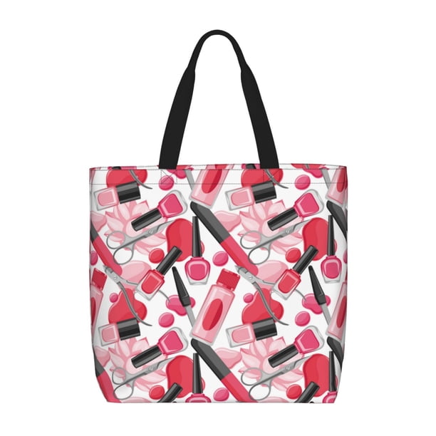 Easygdp Makeup Bolsa Tote para Mujer, Bolso de Hombro para Trabajo, Playa, Viajes, Compras y Supermercado