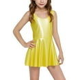 thumbnail image 2 of MAIHAN-Girls Sequin Sleeveless Jumpsuit Dress - Sparkling Tank Top with Flared Skirt for Parties & Play, Sequin ShimmerCamisole Sleeveless Tanks Tops Sun Dress for Toddlers & Kids(Gold,100), 2 of 4