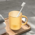 thumbnail image 1 of Organizadores y almacenamiento de armario, vaso transparente de 400 ml para enjuague bucal para parejas, vaso transparente para cepillos de dientes para niños con asa, vaso de plástico de alta estétic, 1 of 6