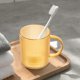 thumbnail image 1 of Organizadores de armario y almacenamiento Vaso de enjuague bucal transparente para parejas de 400 ml Vaso de cepillo transparente para niños con asa Vaso de plástico Vaso bucal de alta estética Tarro, 1 of 6
