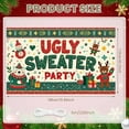 thumbnail image 2 of Snowman Ugly Sweater Party Banner Reindeer Festive Backdrop Colorful Stars Gift Boxes Christmas Background for Christmas Party Ugly Sweater Event Holiday Gathering, 2 of 9