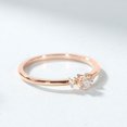 thumbnail image 4 of HeartsAndYou 0.4ct Round Cut Moissanite Engagement Ring for Women Minimalist Trilogy 18k Rose Gold Over Silver, 4 of 6