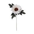thumbnail image 5 of 3PCS 12.6 Inch Vintage White Artificial Sunflower with Black Leaves, Faux Silk Stem Dried Flower Style for Autumn Home Wedding Birthday Indoor Outdoor Party Decor, 5 of 5