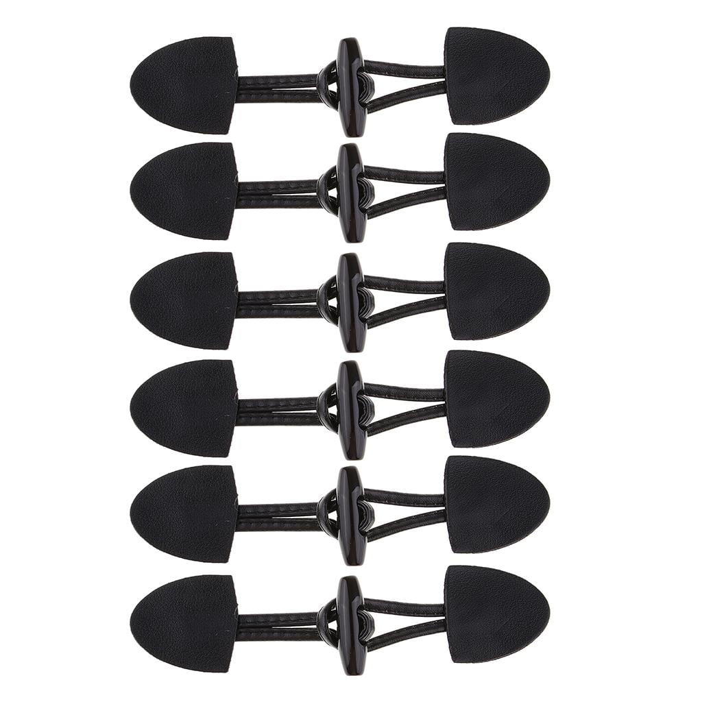 Bunblic 6 Pairs Pu Leather Toggle Buttons Diy Duffle Coat Fastener For Women Men Black 15.9 X 3.9cm