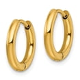 thumbnail image 2 of Primal Steel Stainless Steel Yellow IP-plated 2.5mm Hinged Hoop Earrings, 2 of 7