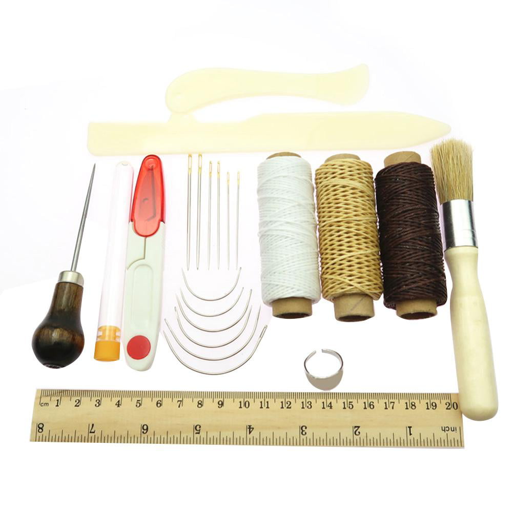 Bookbinding Tools Kits,Sewing Tools for Leather,Bone Folder Paper Creaser,Waxed 