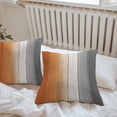 thumbnail image 6 of Throw Pillow Covers 16x16 Inch Set of 2, Burnt Orange Gray Ombre Waterproof Outdoor Pillow Covers, Vintage Farmhouse Wooden Decorative Cushion Pillowcases for Couch, Sofa, Bed, Garden, Patio, 6 of 9