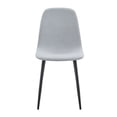 thumbnail image 2 of Dtwnek Set of 4 Comfortable Linen Dining Chair with Metal Legs, Upholstered Seat Backrest Side Chair for Living Room, Dining Room,Light Gray, 2 of 9