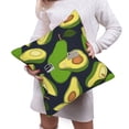 thumbnail image 6 of Bingfone Fresh Avocado Linen Throw Pillow Covers Cushion Case Pocket Button Vintage Farmhouse Pillowcase for Sofa Couch Bed 16"x16", 6 of 9