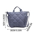thumbnail image 3 of EGNMCR Organization and Storage, Storage Bins, Storage Containers Commute Large Capacity Tote Bag Student Class Shoulder Bag Padded Crossbody Bag Soft Handheld Cloth Bag For Women Storage ba, 3 of 8