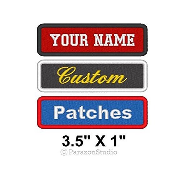 Custom Embroidered Name Tag Sew on Patch Motorcycle Biker 3.5" x 1" (A) Patches