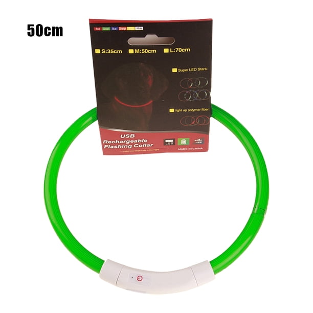 El collar de perro del LED enciende para arriba el collar de perro que brilla intensamente que destella recargable por USB de los collares de perro