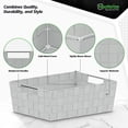 thumbnail image 2 of NEATERIZE Woven Storage Baskets for Organizing - 4 Fabric Empty Organizer Bins With Handles - Great Bin for Organization, Linen Closet Shelves & Bathroom Basket. Empty Baskets for Gifts (Grey), 2 of 7