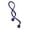 Purple, variant on 1Pc 14g Cool Twist Spiral Ear Industrial Barbell Belly Ring Piercing Earring