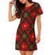 thumbnail image 2 of Fotbe Christmas Plaid Flower Bata de Dormir para Mujer con Estampado, Camisón de Algodón de Manga Corta, Ropa de Dormir Casual, 2 of 6