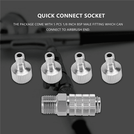 

Airbrush Quick Coupler Release Fitting Adapter with 5 Male Fitting