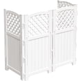 thumbnail image 1 of WLXIANG Outdoor Privacy Fence, 4 Fence Panels Privacy Screen Panels for Outside and Yard, Resin Air Conditioner Lattice Fence for Trash Can (White), 1 of 7