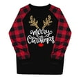 thumbnail image 6 of Fiaer Christmas Wome Plaid Long Sleeve T Shirts Cute Graphic Crew Neck Loose Fit Trendy Plus Size Casual Xmas Tops Black XL, 6 of 6
