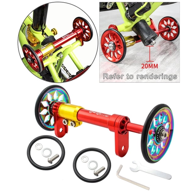 Juego de varillas de extensión de rueda fácil Macarena Varilla telescópica para bicicleta plegable color Rojo