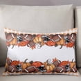 thumbnail image 3 of Fall Football Pumpkin Throw Pillow Cover 20 x 36 Inch Decorative Pillow Cover Thanksgiving Maple Orange Check Autumn Lumbar Pillowcase Seasonal Rectangle Cushion Case for Couch Sofa Bed Living Room, 3 of 7