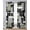 Green, variant on Red Black Geometric Sheer Curtains 63 Inch Length 2 Panels Set for Living Room/Bedroom, Modern Color Block Abstract Kitchen Curtains Grommet Semi-Sheer Curtains Drapes Window Treatments 42"x63"x2
