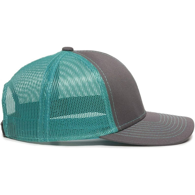 Outdoor Cap MBW 800 Platinum Series Mesh Back Charcoal Aqua Adult