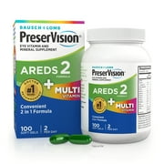 (4 pack) PreserVision AREDS 2 + Multivitamin, 2-in-1 Eye Vitamin, Contains Vitamin C, D, E & Zinc, 100 Softgels