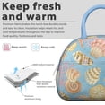 thumbnail image 3 of Starfish Pattern Meal Containers: Ocean Life Lunch Box & Cooler Tote Bag, Insulated Reusable Leakproof for Work Office Travel, Soft with Pockets, 3 of 4