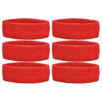 Unique Sports Athletic Performance Team Pack of 6 Headbands - Red