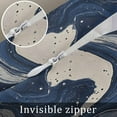 thumbnail image 5 of White Navy Blue Decorative Pillowcase 16''x16'', Marble Texture Abstract Art Throw Pillow Covers Soft Cushion Case for Couch Sofa Bedroom Living Room, Pillowcase Boho Decor, 5 of 8