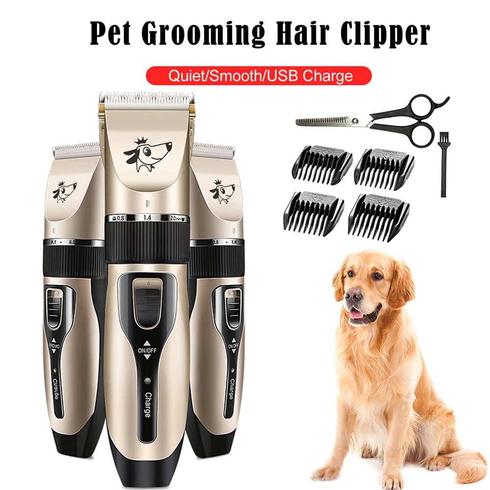 Dog Clippers Cat Shaver Pet Grooming and Trimming Kit USB Rechargeable Cordless 