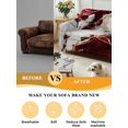 thumbnail image 5 of Marble Red Couch Cover for Dogs, Modern Abstract Gold White Brick Stone Motif Washable Sofa Covers Slipcover for Pets Dogs Futon Cover, Couch Recliner Covers, Oversized Chair Slipcover 71"x91", 5 of 9