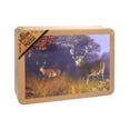 thumbnail image 2 of River's Edge Products 1000 Piece Puzzle, Jigsaw Puzzle in Tin for Adults, Teenagers, and Kids, Unique Outdoor Deer Puzzle, 28 by 20 Inches, Deer Scene, 2 of 7